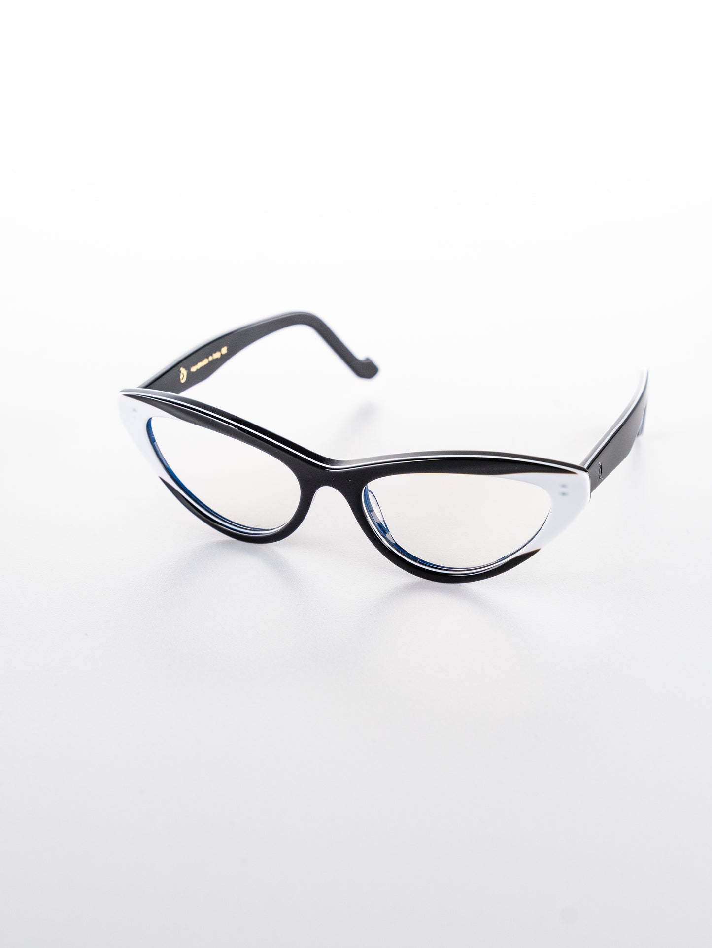 Tara blk/w - Montatura Vista Cat-Eye Donna Nero/Bianco