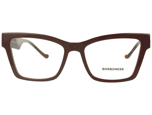 Borbonese BEV.6233.05 – Montatura Vista Acetato Prugna con Clip-On