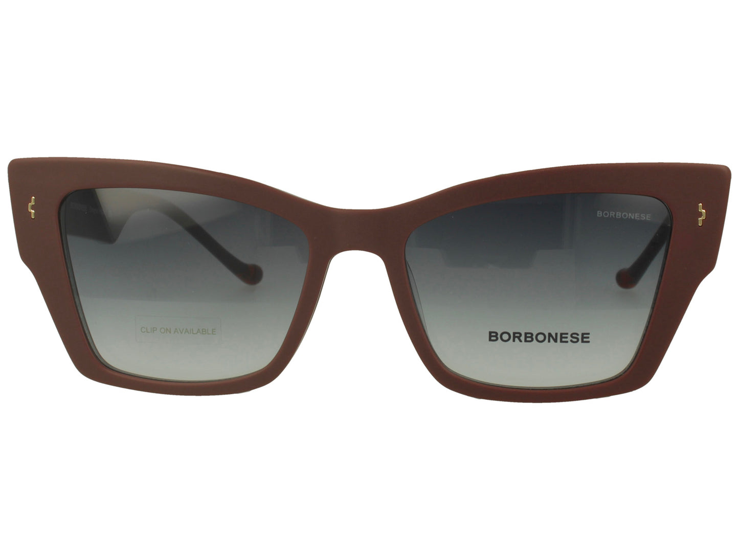 Borbonese BEV.6233.05 – Montatura Vista Acetato Prugna con Clip-On