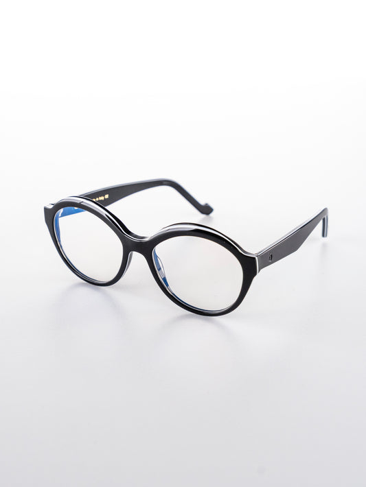 Giada blk - Montatura Vista Rotonda Donna in Acetato Nero