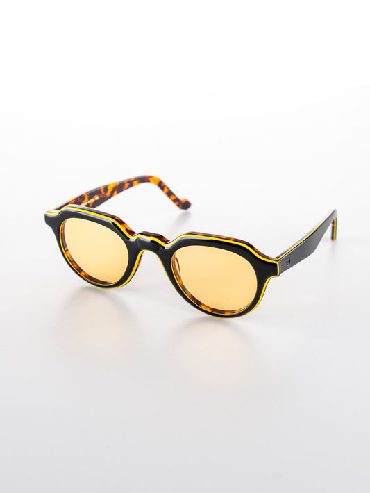 Caleb Blk/Yl 2 - Occhiali da Sole Pantos Nero/Giallo