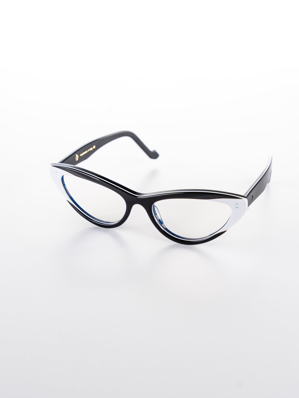 Tara blk/w - Montatura Vista Cat-Eye Donna Nero/Bianco