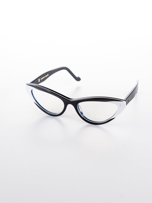 Tara blk/w - Montatura Vista Cat-Eye Donna Nero/Bianco