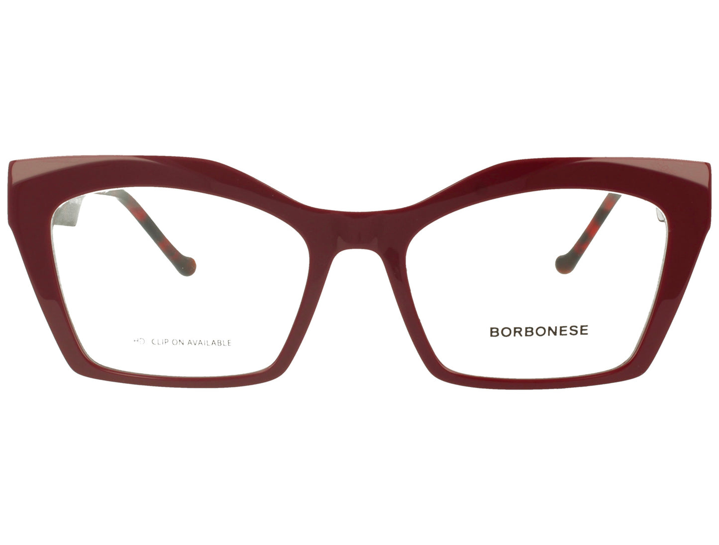 Borbonese BEV.6226.05 – Montatura Vista Bordeaux con Clip-On