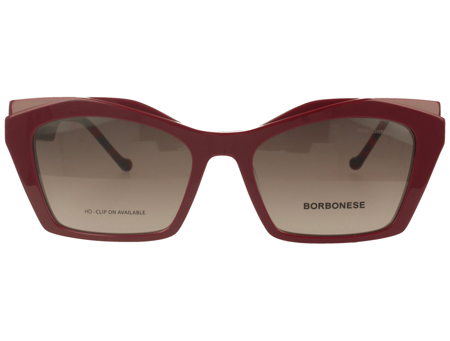 Borbonese BEV.6226.05 – Montatura Vista Bordeaux con Clip-On