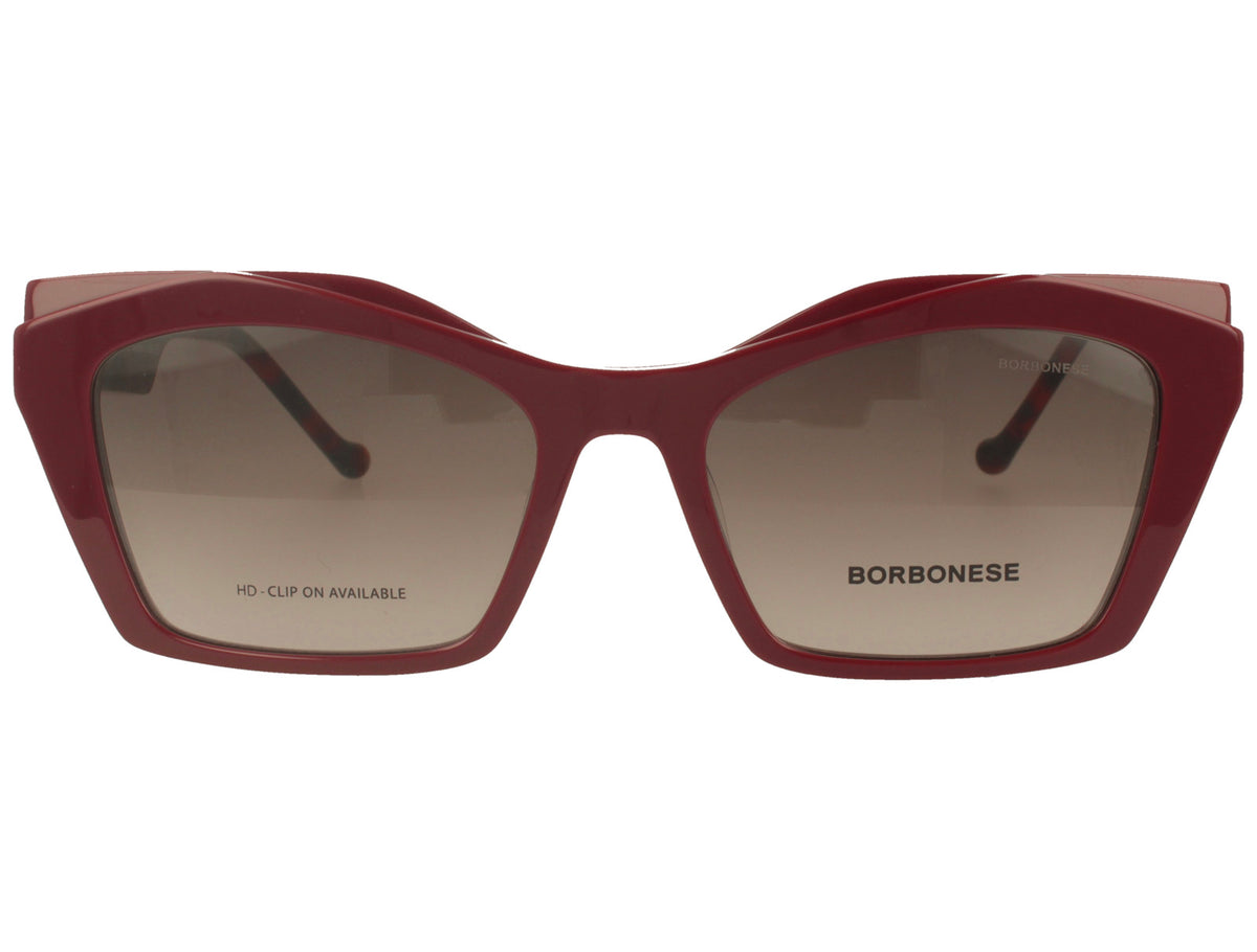 Borbonese BEV.6226.05 – Montatura Vista Bordeaux con Clip-On
