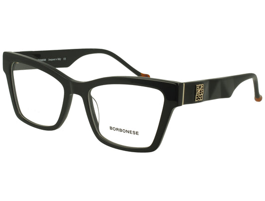 Borbonese BEV.6233.00 – Montatura Vista Acetato Nera con Clip-On