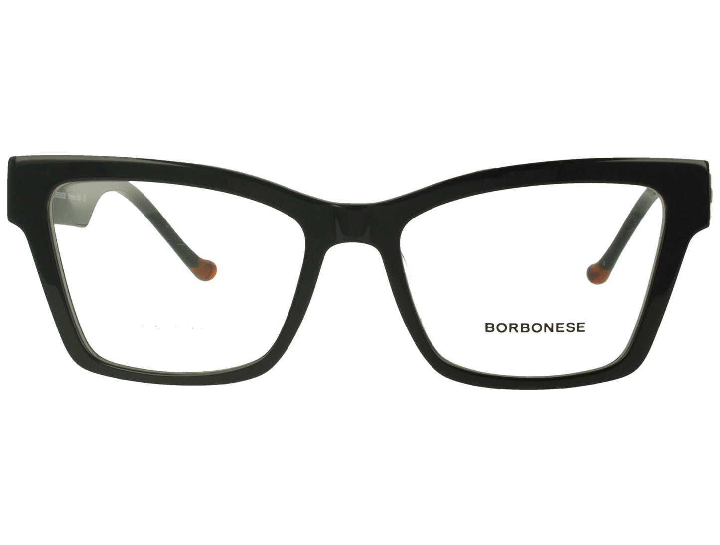 Borbonese BEV.6233.00 – Montatura Vista Acetato Nera con Clip-On