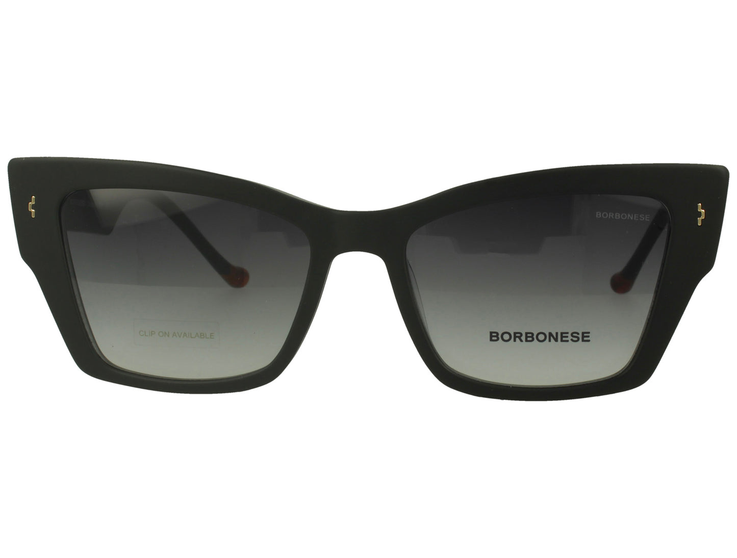 Borbonese BEV.6233.00 – Montatura Vista Acetato Nera con Clip-On