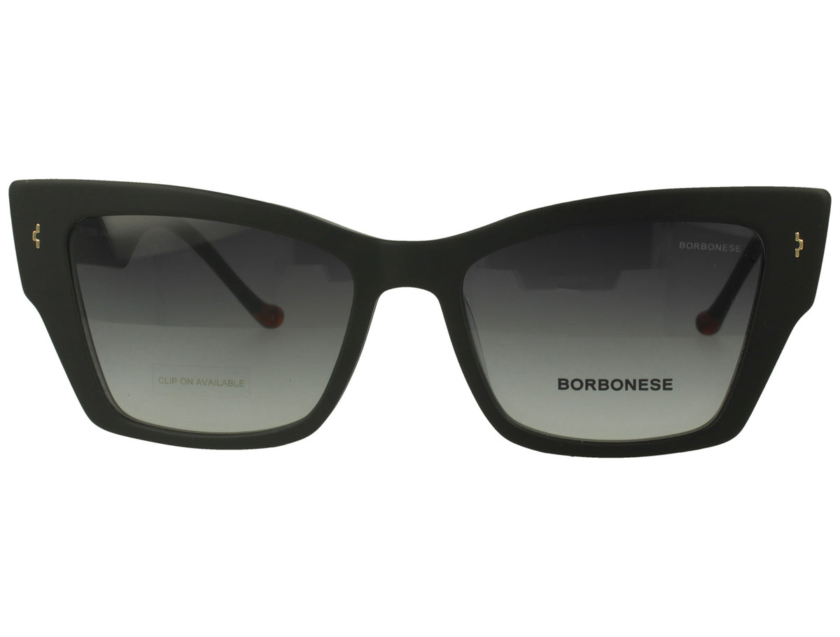 Borbonese BEV.6233.00 – Montatura Vista Acetato Nera con Clip-On